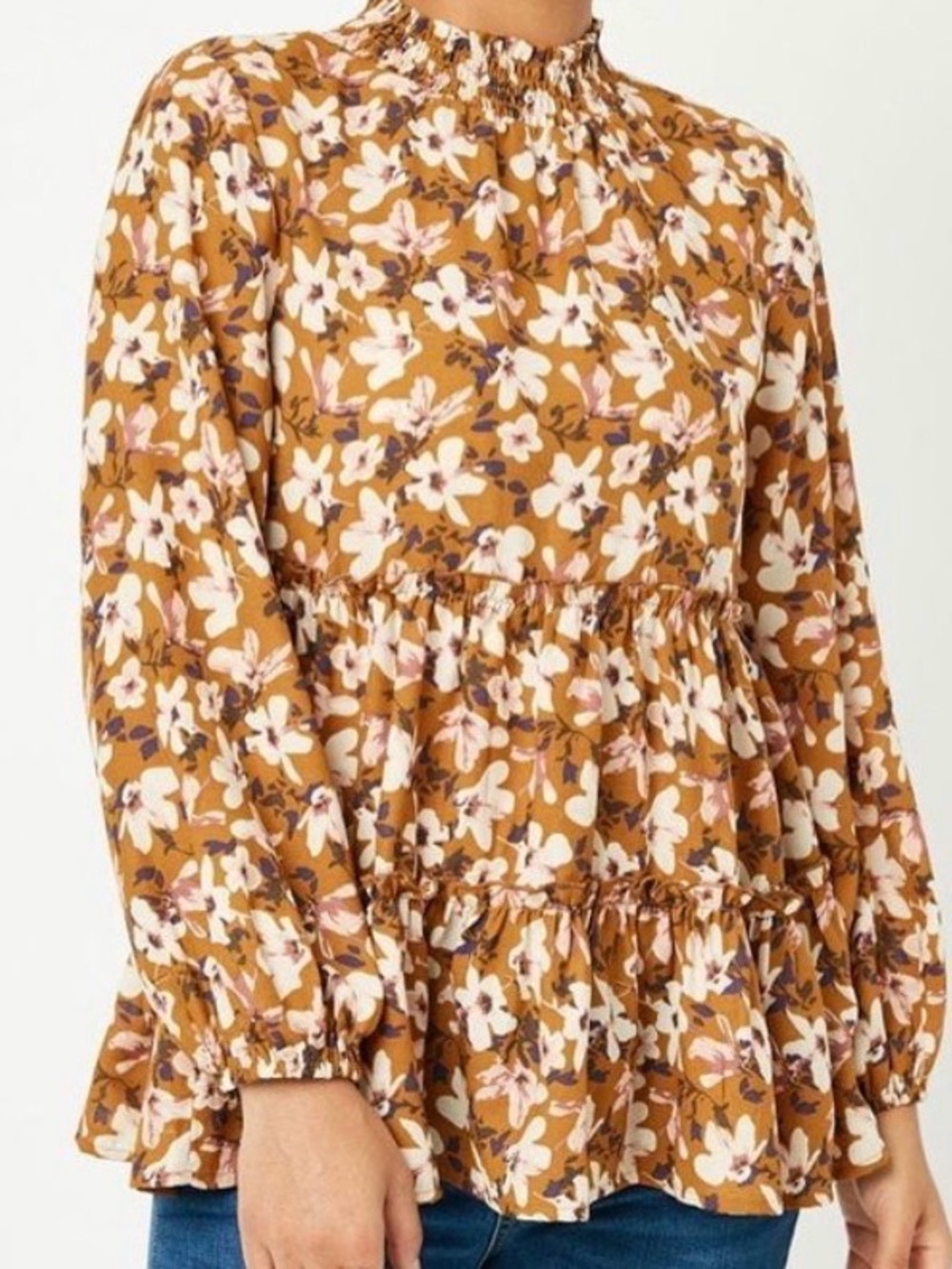 Trending Boho Floral Top M - Picture 3 of 9